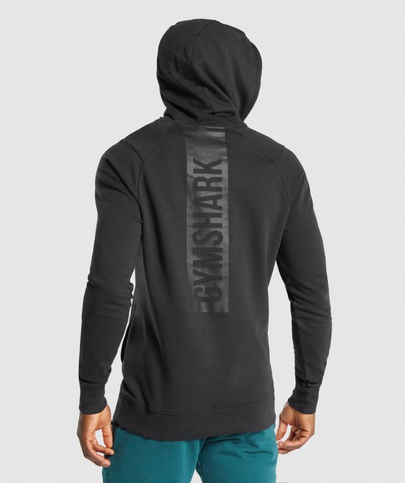 Bluzy Z Kapturem Gymshark Bold Męskie Czarne | PL 123LCE